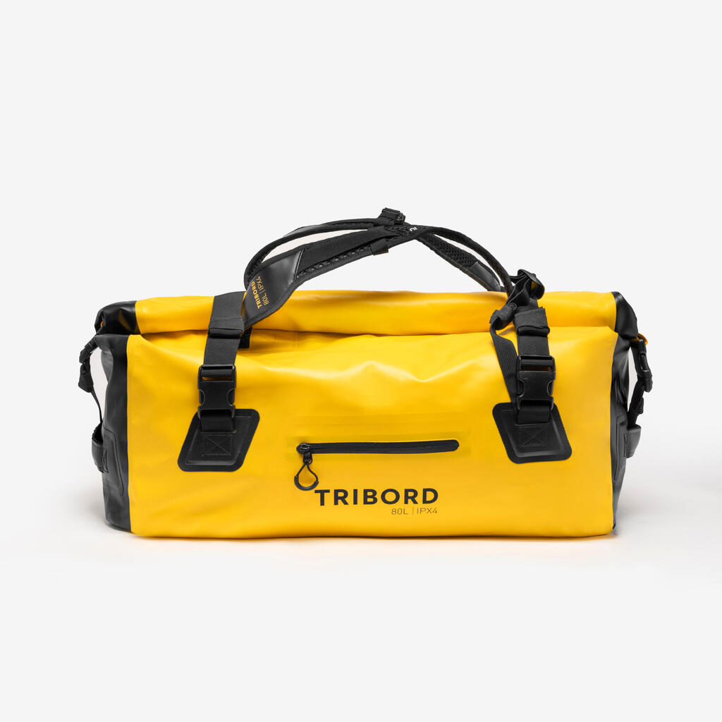 Waterproof duffle bag - travel bag 80 L yellow black